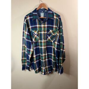 Outdoor Exchange Acrylic Plaid Flan el‎ Shirt - Mens XL Tall